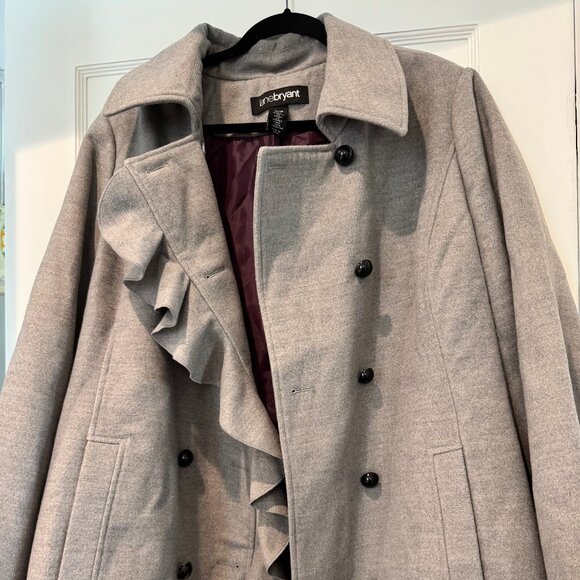 NWOT Lane Bryant Pea Coat Plus Size 26/28 Grey - Picture 1 of 3
